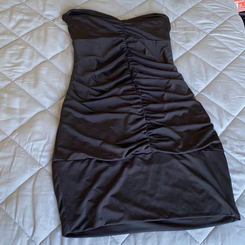 Black stretch dress .